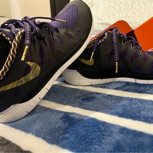 Nike Free 5.0 Black and Purple Shoes